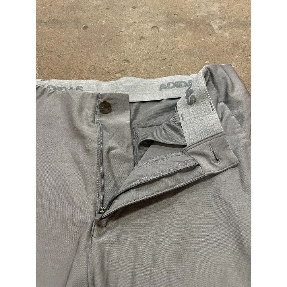 Adidas Pants‎ Mens 30x30 Gray Golf Chino Stretch 3-Stripes Logo Performance Tech